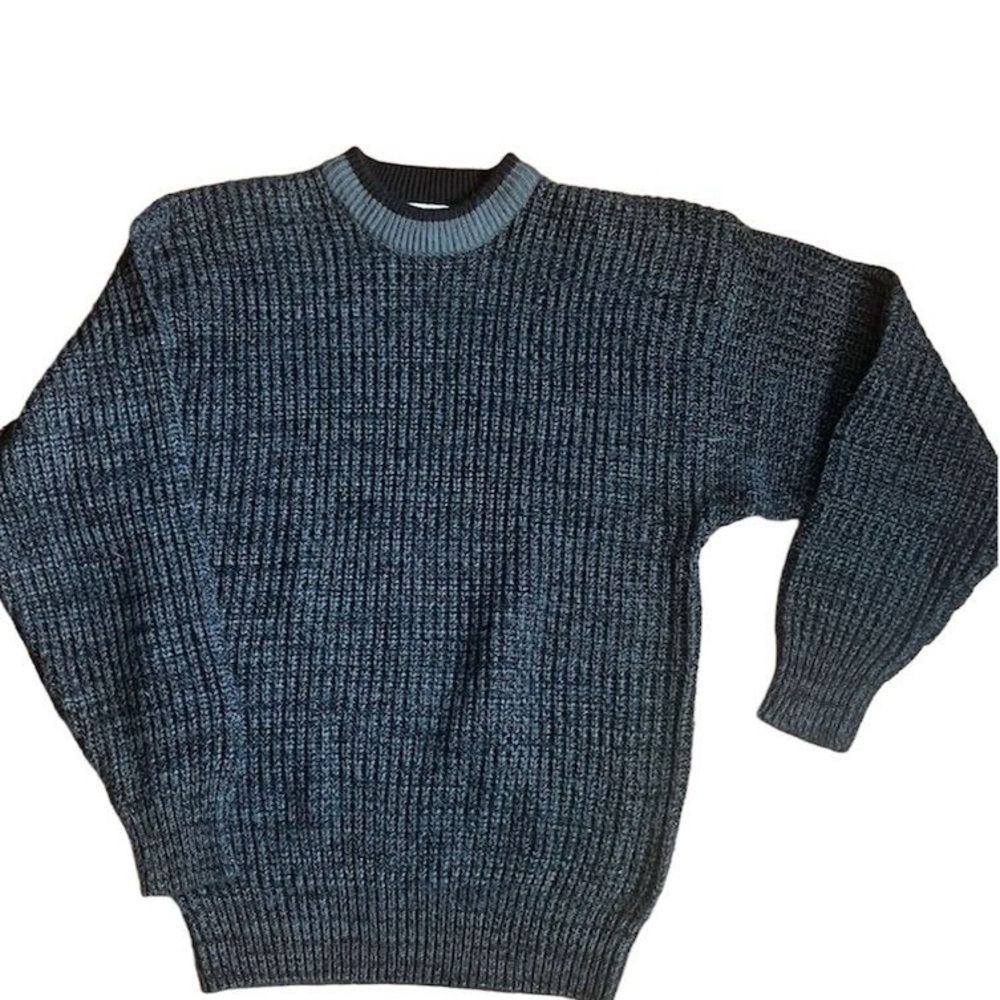 Vintage Sfuzzi Gray Crewneck Sweater Unisex Medium Long Sleeve Pullover